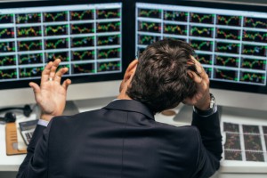 Frustrated stock trader