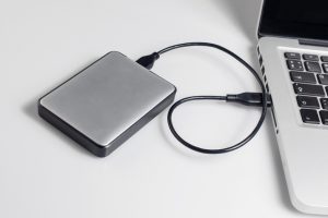 hard drive connected to the computer